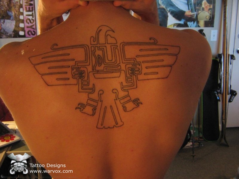 Cyberpunk Mayan Quetzal bird/dinosaur that is narrow and has neurons coming  from the bottom. tattoo idea | TattoosAI