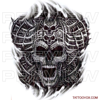 Biomechanical Tattoo Design White Background PNG File Download High  Resolution - Etsy