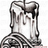 Vintage Candlestick Tattoo Design tattoovox instant download drawing sketch buy