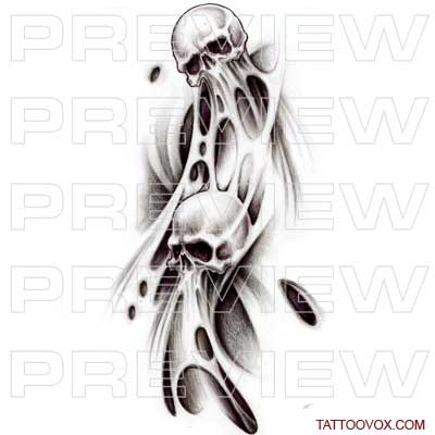 Dark Images Designs Tattoo Galleries: Smoking Skull design